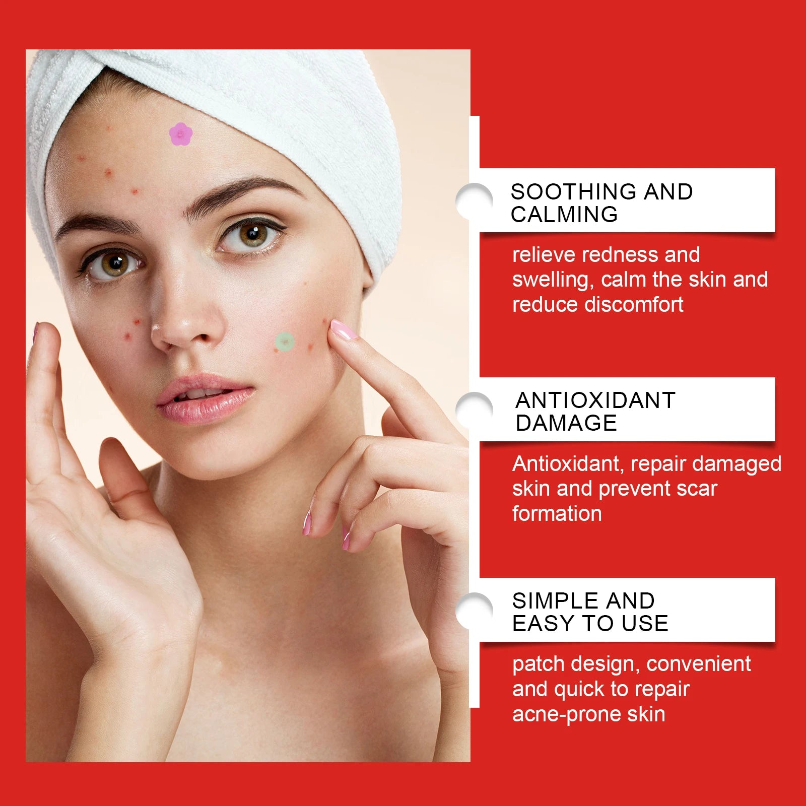 240Pcs Salicylic Acid Acne Pimple Patches Colorful Round/Heart/Flower/Star Shape Acne Removal Skin Care Stickers Covering Zits Zpaxo