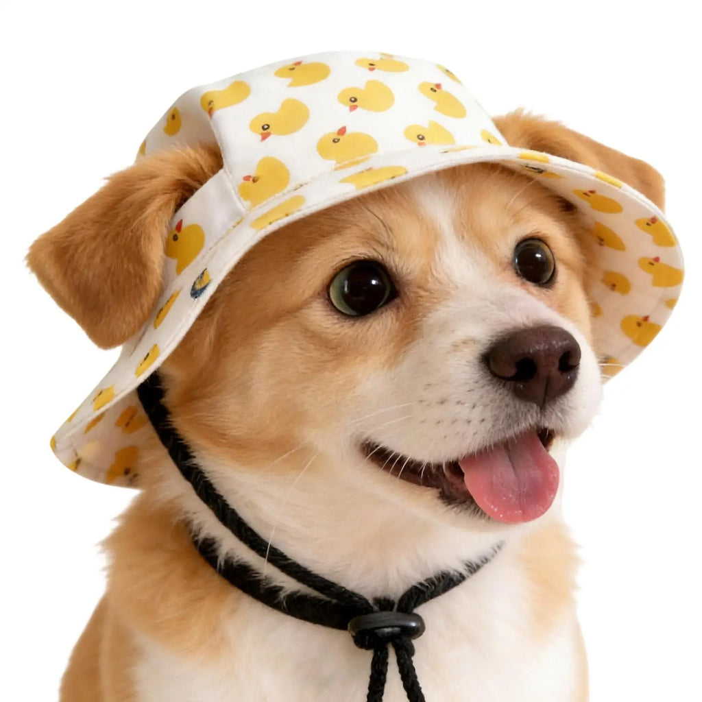 Adjustable Dog Hat Cute Print Caps Puppies Small Breeds Pet Sun
