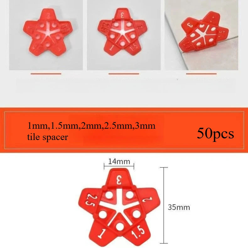 Tile Leveling System Clips Spacer PE Material Spacers Ceramic Wall Zpaxo 50pcsD