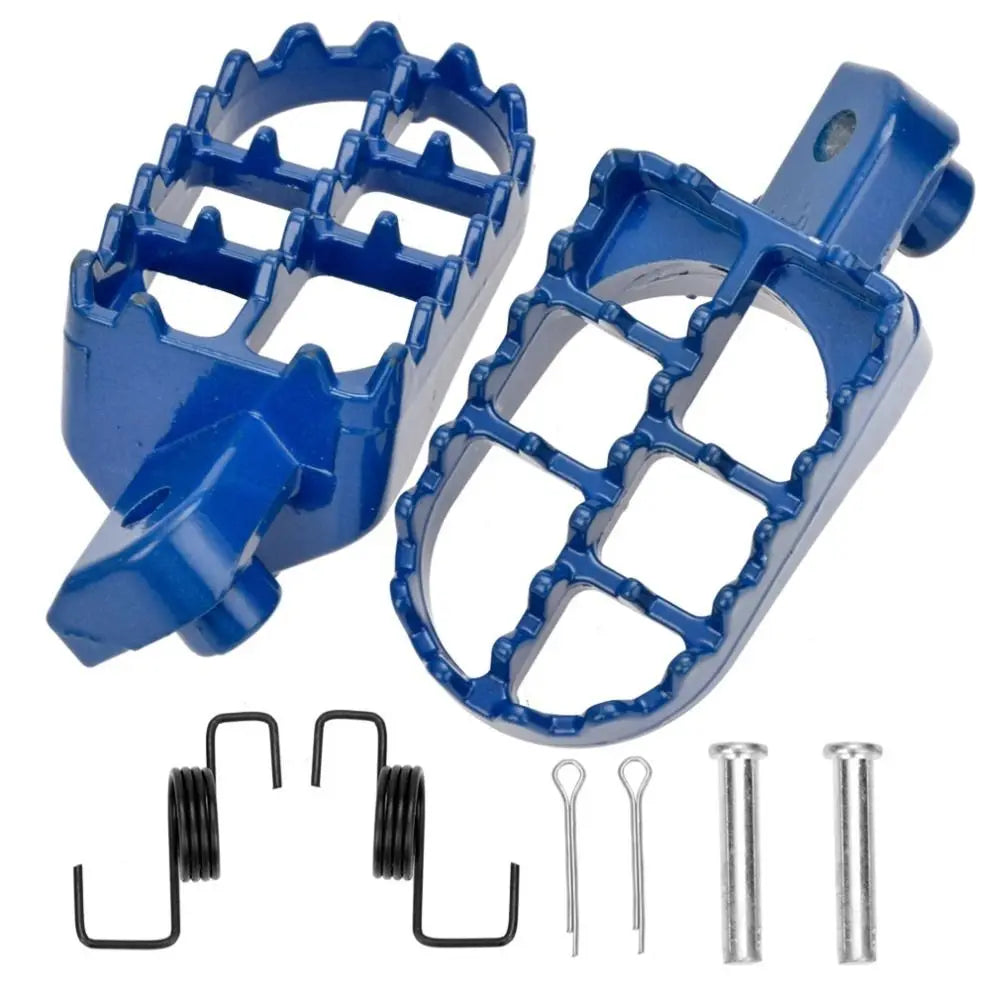 Iron Material Motorcycle Foot Pegs Springs Bolts Black Silver Pedals Zpaxo