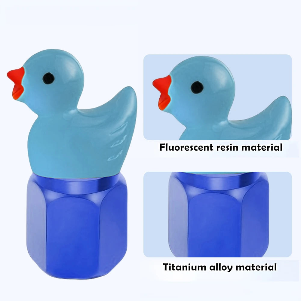 Cute Duck Glow Dark Tire Valve Caps Auto Stem Covers Cars Motorcycles