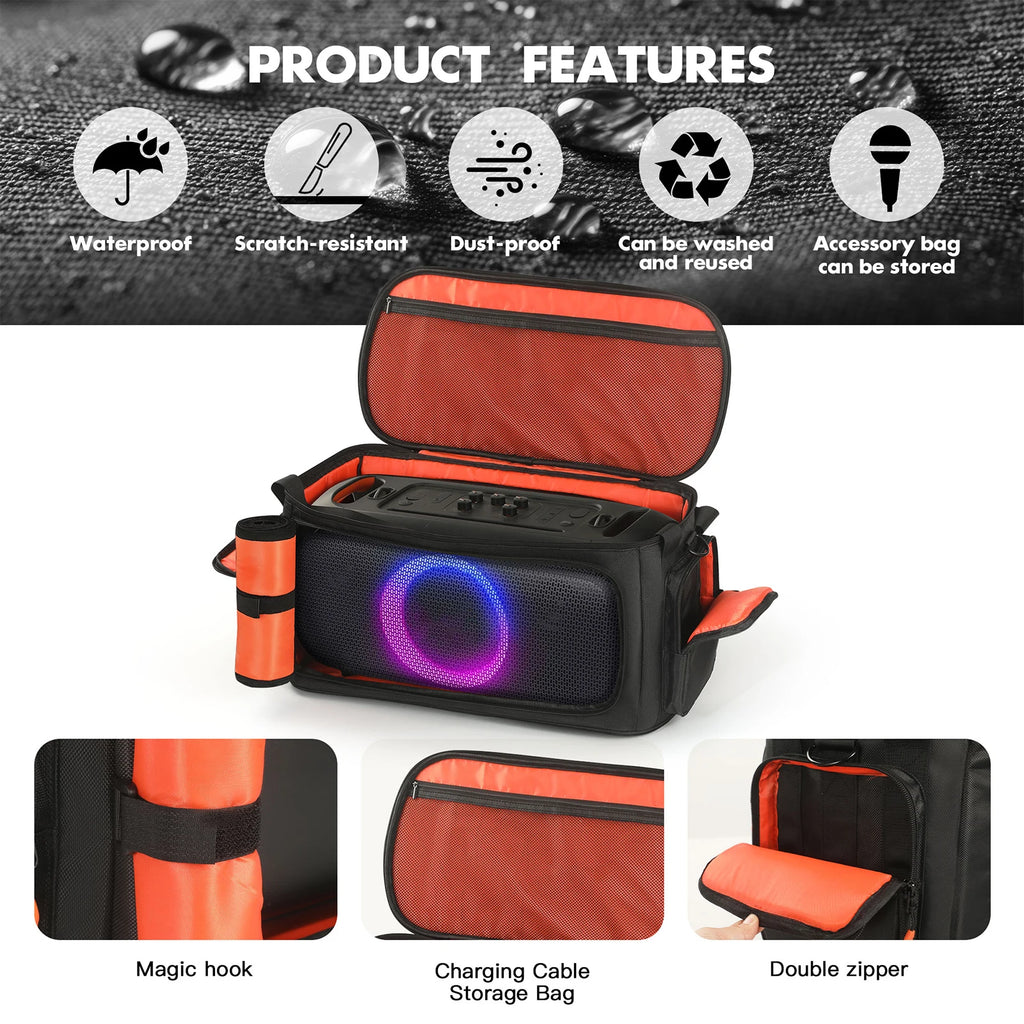 Portable Speaker Carry Tote Bag Shoulder Strap Protective Case