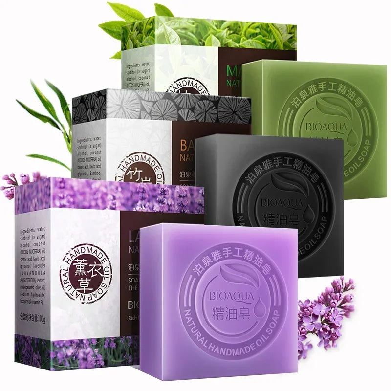 BIOAQUA Natural Essential Oil Handmade Soap – 9 Scents 100g Essential Oil Soap Zpaxo