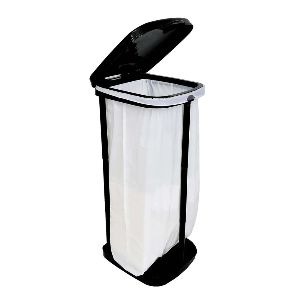 Portable Trash Bag Holder – Adjustable Flip Lid Waste Bin Trash Bag Holder Zpaxo