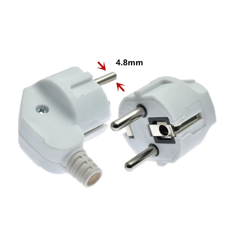 EU Plug Male Replacement AC Outlets Rewireable 16A Adapter Electeic