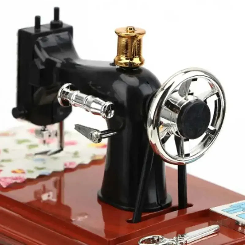Vintage Sewing Machine Music Box Bedroom Living Room Decorations Zpaxo