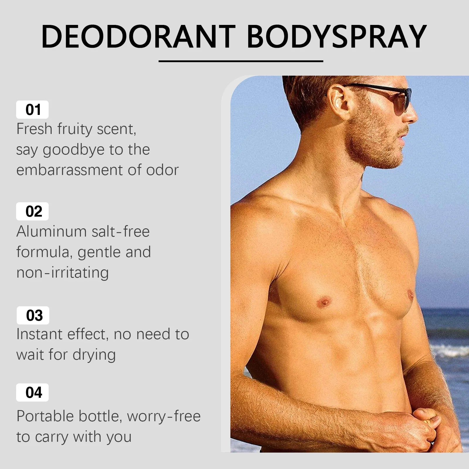 East Moon Fruity Deodorizing Spray Sweat Eliminator Keep Refresh Odor Removal Reduce Body Bad Smell Man Underarm Deodorant Spray Zpaxo