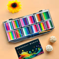 12 Grids Face Body Paint Palette Makeup,Rainbow Split Cake Palette,Water-based Non-Toxic Face Paint For Halloween Festivel Party Zpaxo 12 Grids color