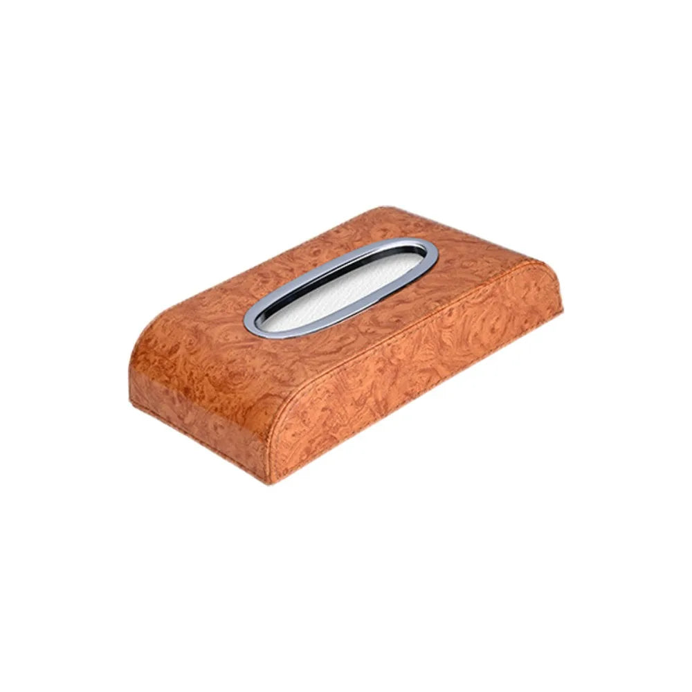 Glossy Wood Grain Car Center Armrest Box Curved Design High-end Paper