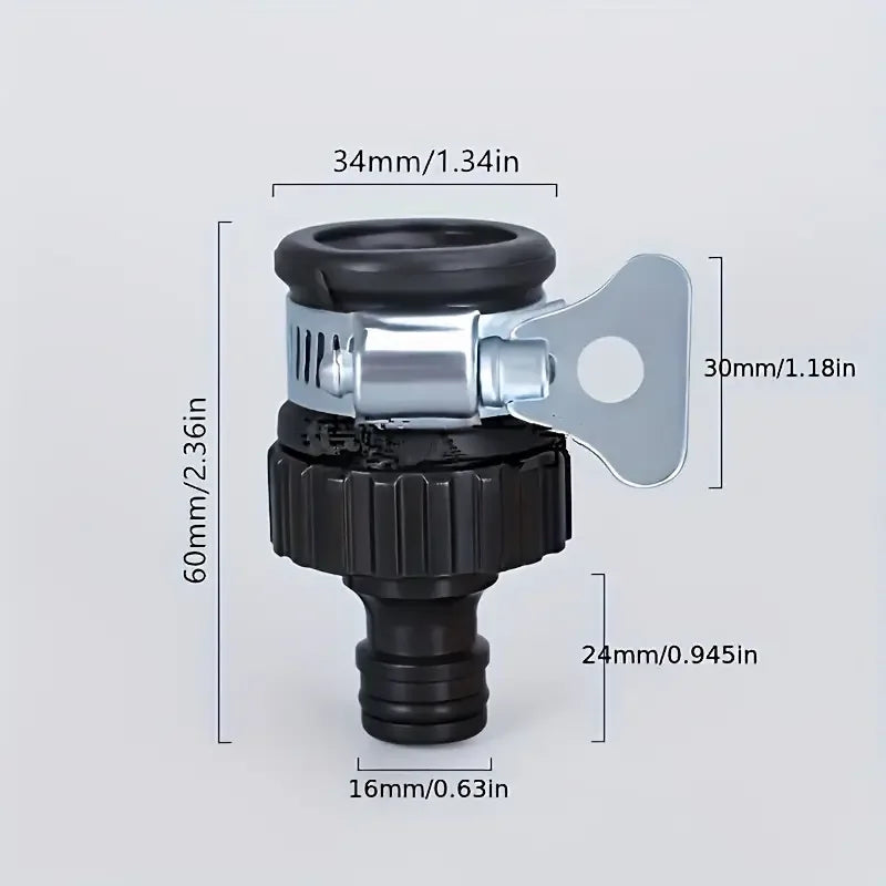 Universal High-Pressure Hose Connector with Built-in Water Filter - Fits EU/US Threads, Leak-Proof for Car Wash Guns & Garden Wa Zpaxo