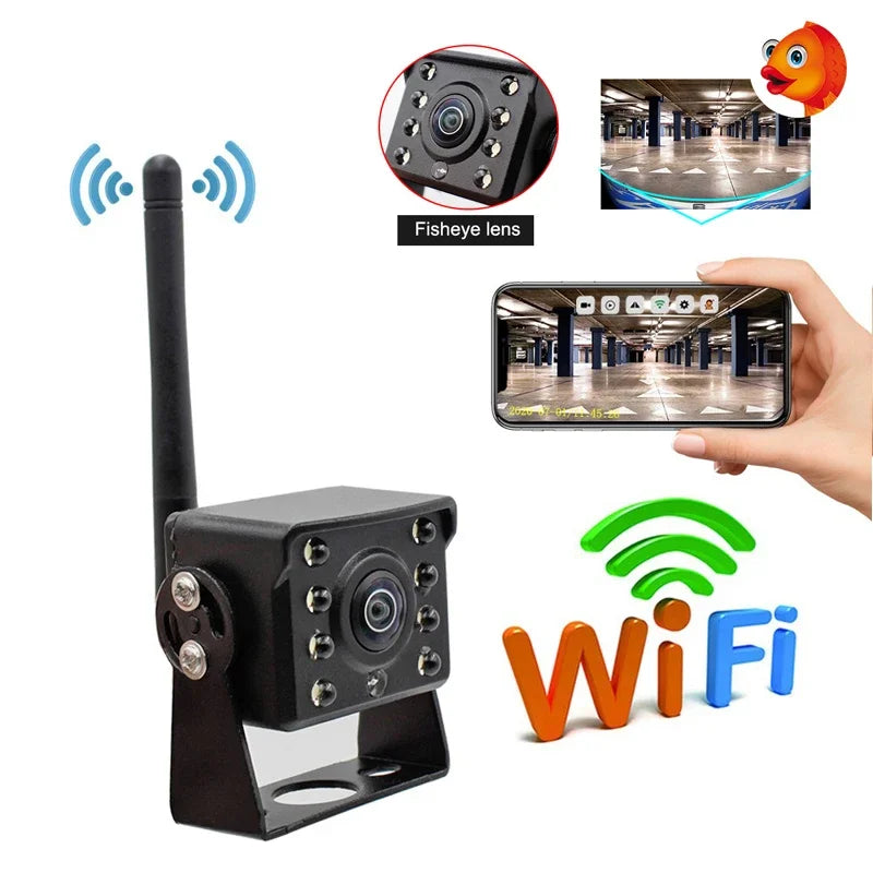 HD Wireless Reverse Camera Wifi Truck Trailer RV Camper 170 Wide