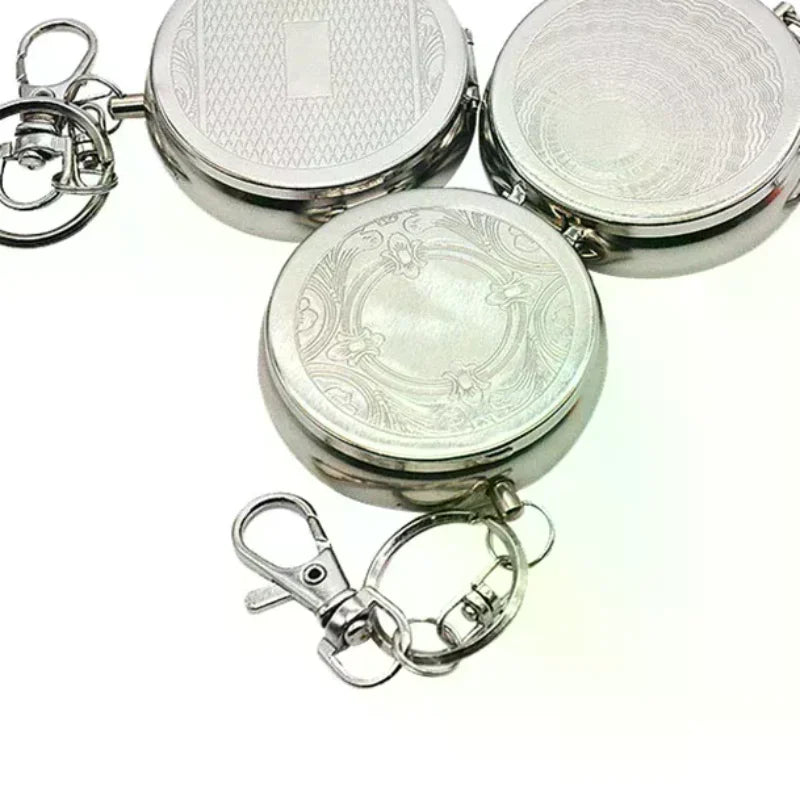 Stainless Steel Ashtray with Key Chain Portable Ashtray Car Cigarette Ashtray Zpaxo