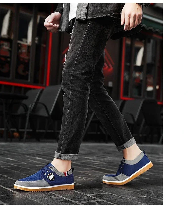 Selling Men's Casual Shoes Vulcanized Work Loafers Mesh Lightweight