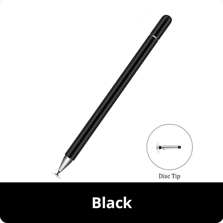 2in1 Stylus Pen Universal Drawing Tablet Capacitive Screen Touch Zpaxo black