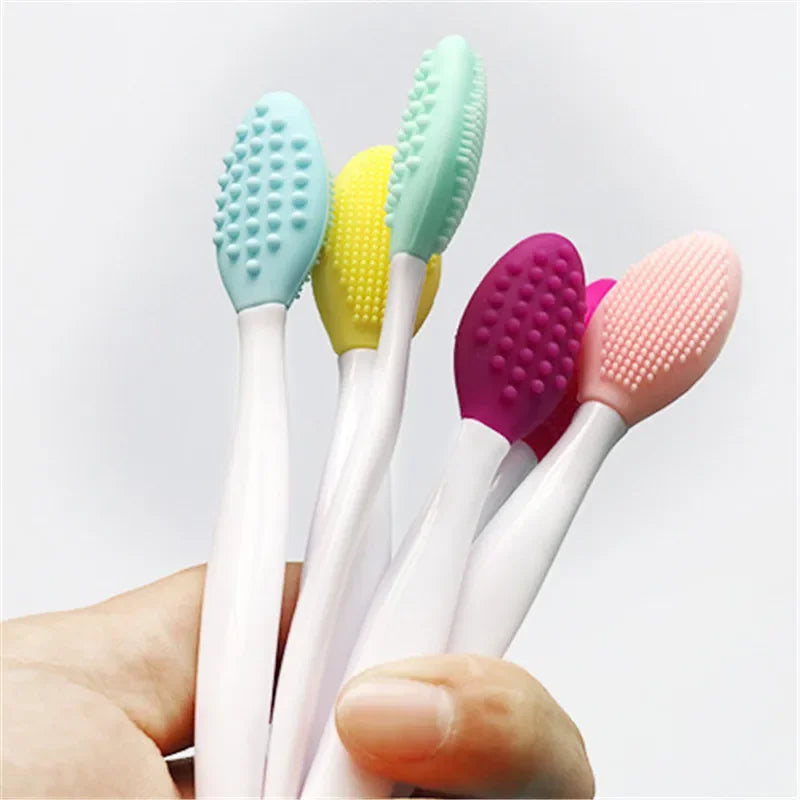 6 Colors Silicone Multifunction Wash Face Exfoliating Blackhead Cleansing Brush Lip Brush Clean Pores Professional Beauty Tools Zpaxo