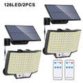 348LED Solar Lamp Outdoor Security Light with Motion Sensor Waterproof 126/328LED Powerful Spotlight Solar for Garden Garage Zpaxo 126LED-2PCS
