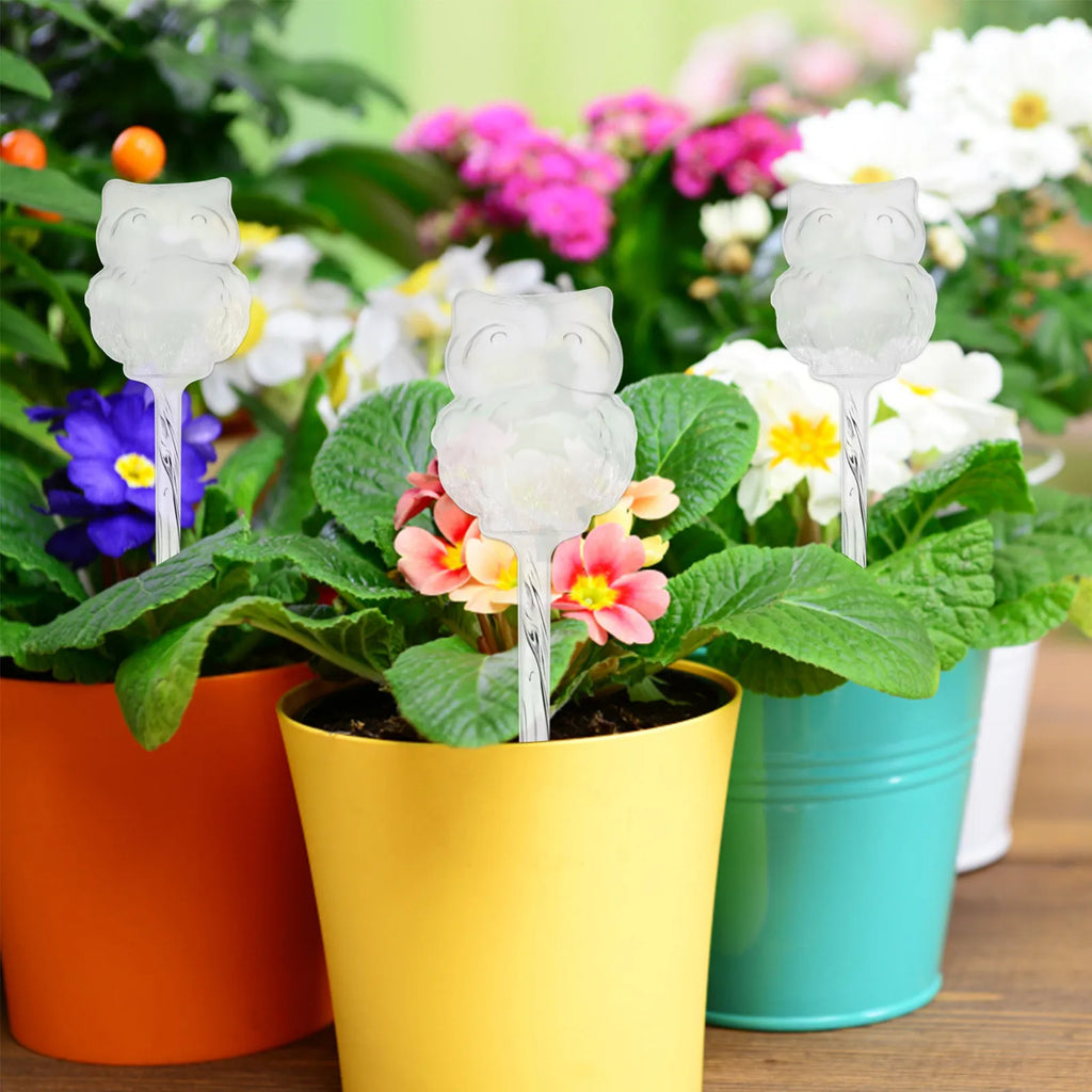 4Pcs Owl Shape Automatic Watering Device for Plants PVC Self Watering Bulb Garden Patio Lawn Houseplant Hanging Plant Irrigation Zpaxo