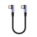 90° Elbow USB-A to USB-C Cable 15/30cm – 100W 6A Fast Charge