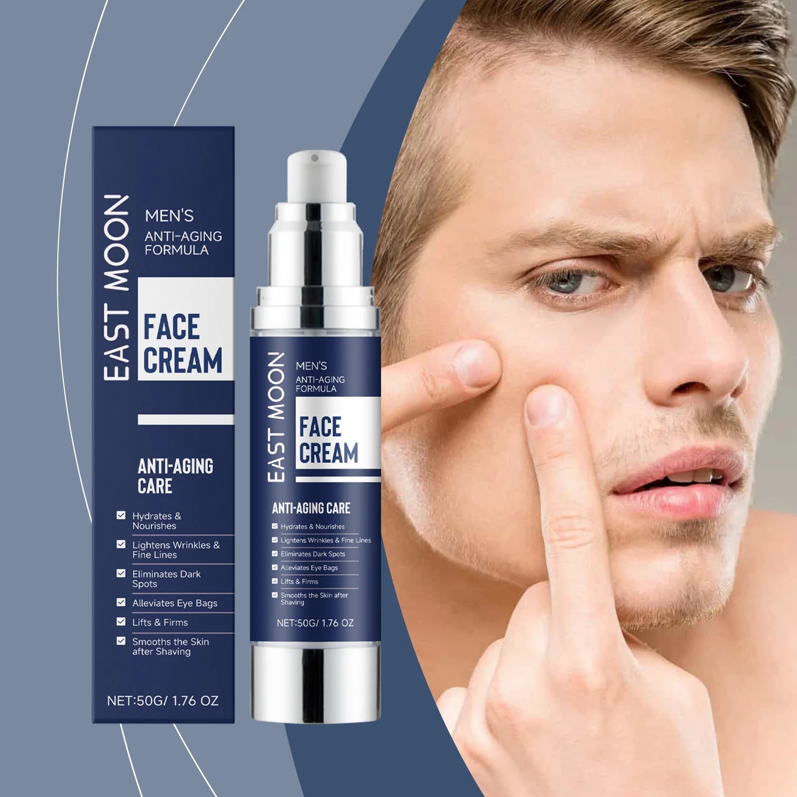 Man Facial Firming Cream Fade Fine Lines Improve Elasticity Moisturizing Dryness Anti W-rinkle For Glowing Skin Face Care Creams Zpaxo