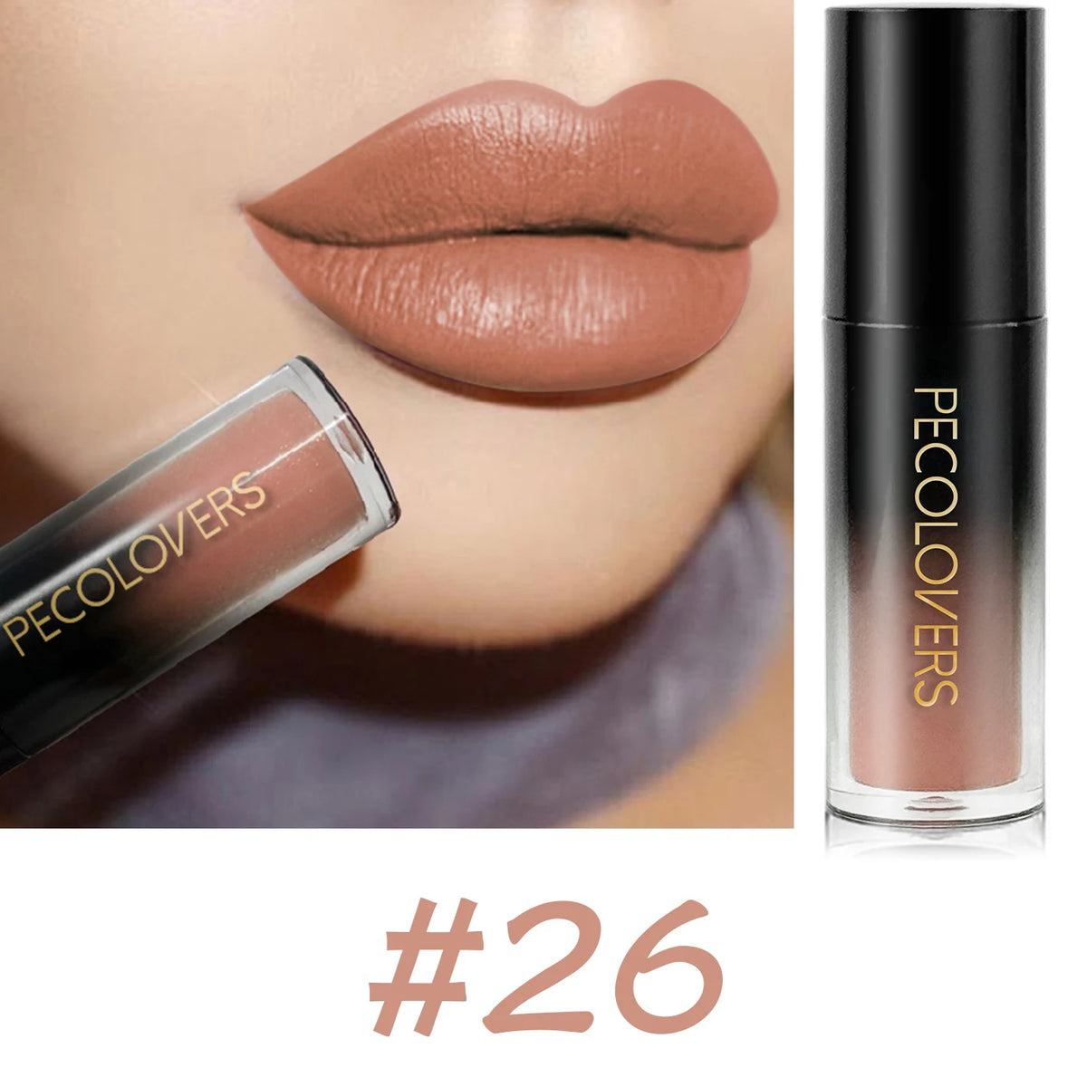 Velvet Matte Lipstick Sexy Red Lip Gloss Waterproof Long Lasting Easy Coloring Non-fading Non-stick Cup Liquid Lip Stick Zpaxo 26