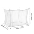 Four-Door Square Mosquito Canopy Net – Bed, Patio & Camping Mosquito Canopy Net Zpaxo White