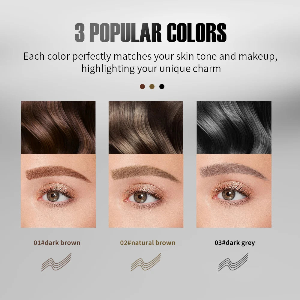 Fine Pointed Eyebrow Pencil Smooth Easy Control Durable Waterproof Zpaxo