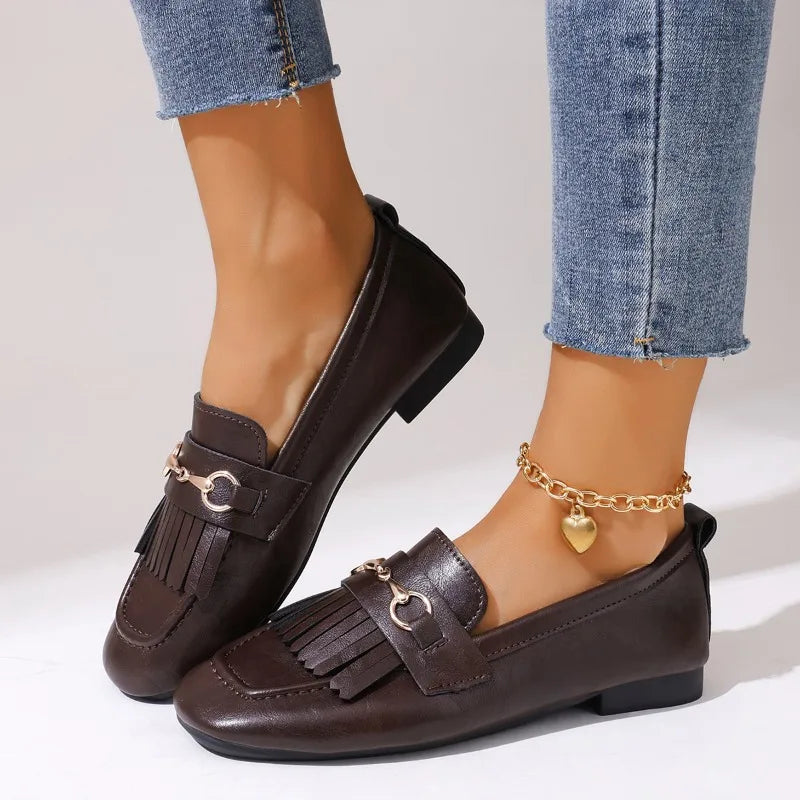 Women's Flat Shallow Mouth Lightweight Comfortable Loafers Women Zpaxo