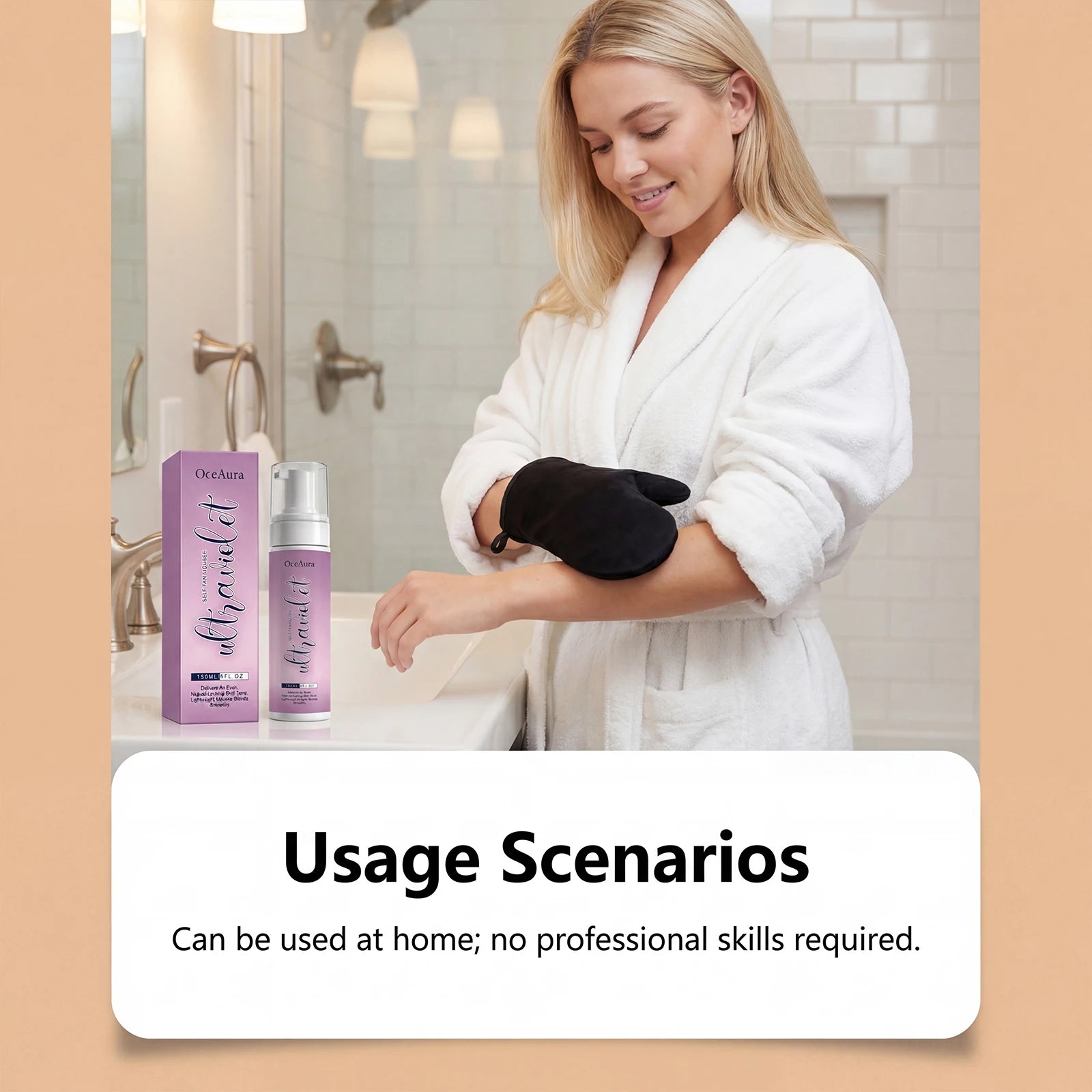 OceAura Self Tan Mousse – Sunless Tanning Foam for Body Self Tanning Mousse Zpaxo