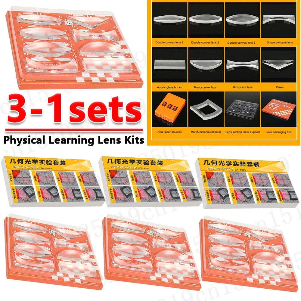 3-1sets Lens Imaging Equipment Tools Physical Teaching Tools Teaching Aids Geometric Optics Experimental Set Learning Kits Zpaxo