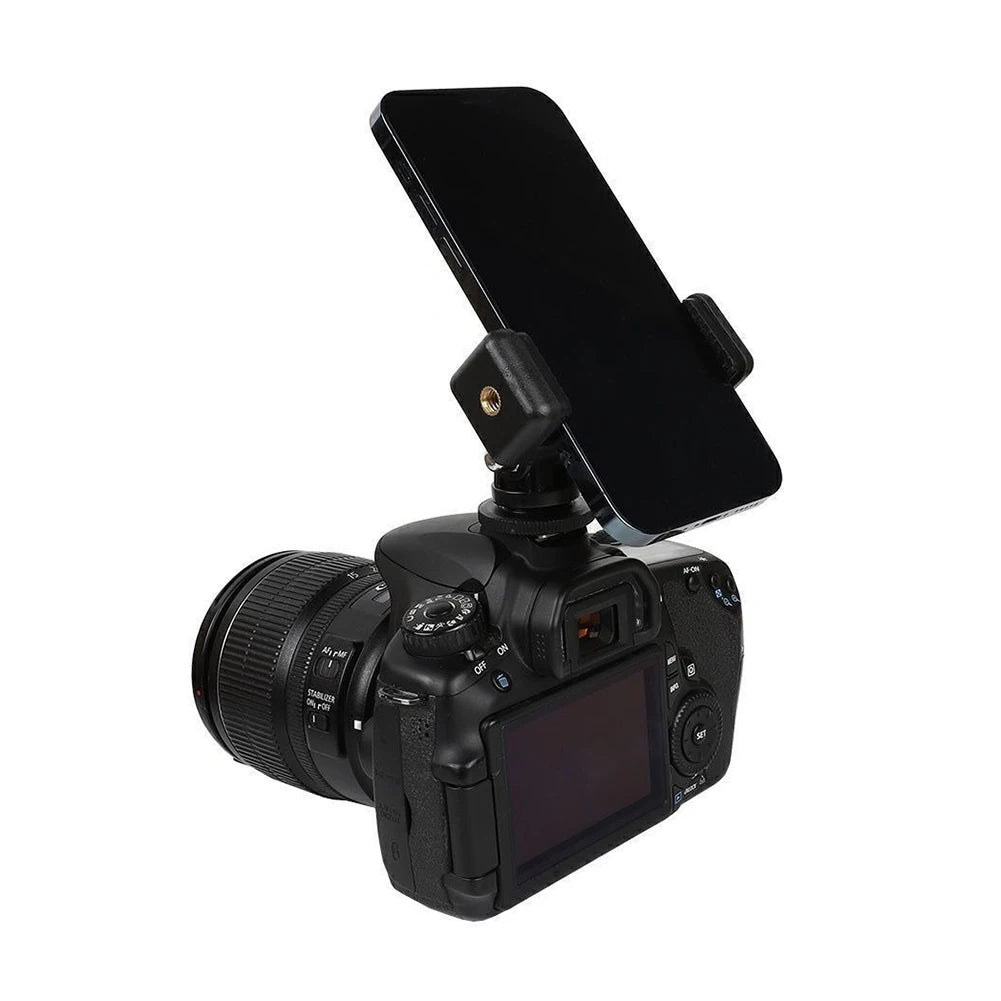Camera Shoe Phone Holder 360 Rotation Mobile Clip Monitor Flexible