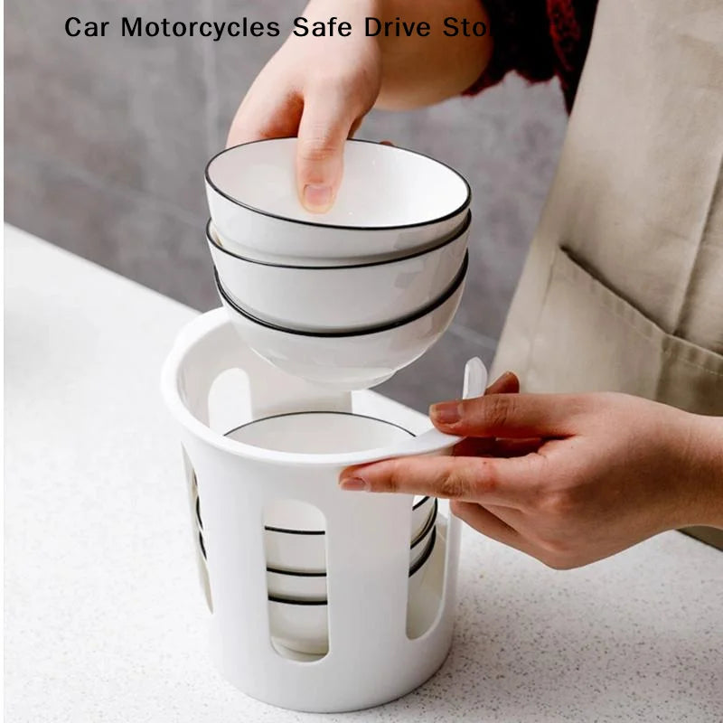Multifunctional Bowl Storage Rack Dish Kitchen Tableware Draining