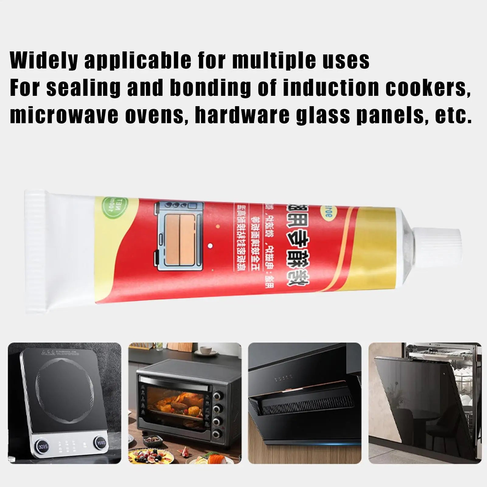Oven Panel Glue 100ml High Temp Adhesive Leak-Proof Sealant for Grill Household Appliance Glass Cooktop Microwave Oven Zpaxo