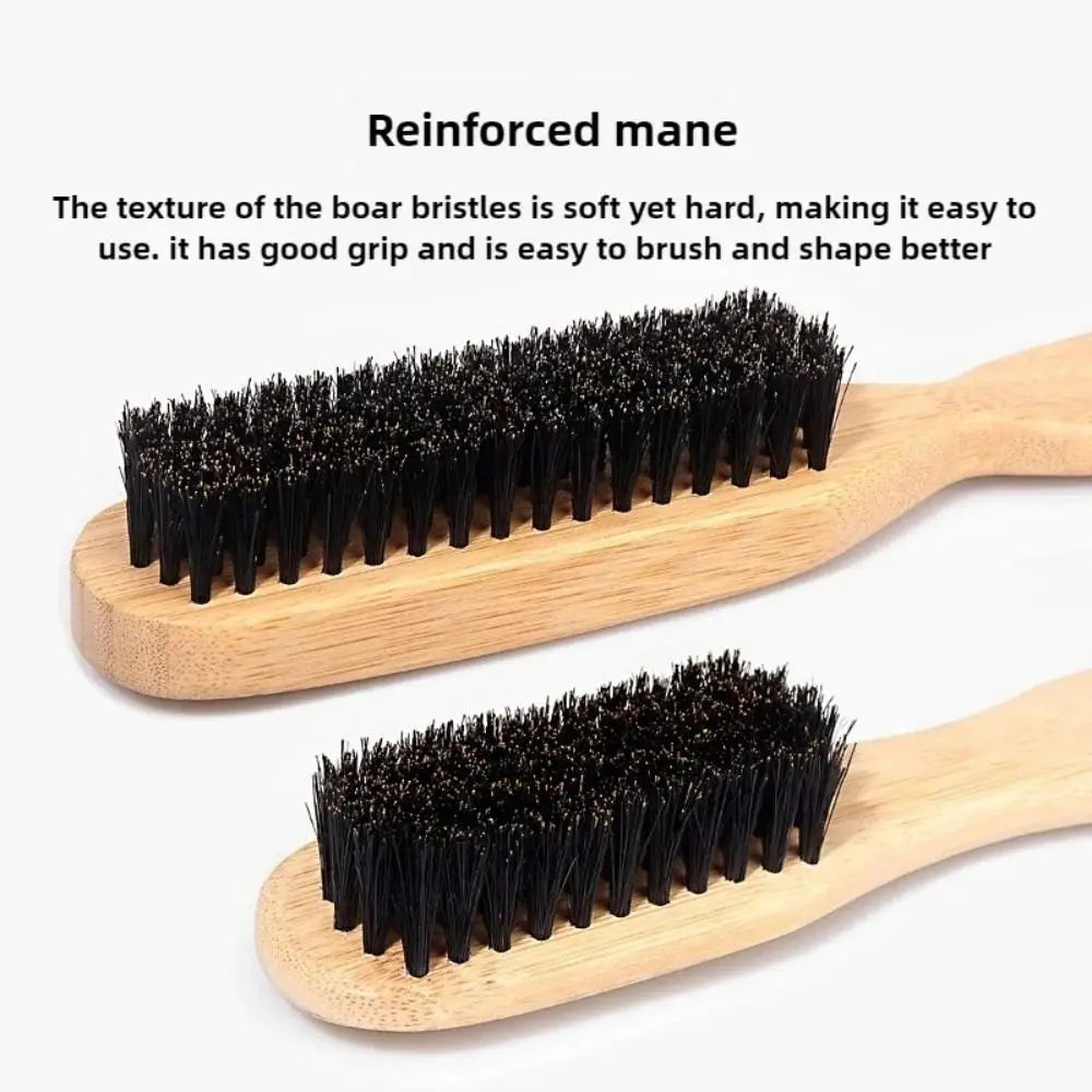 Wood Boar Bristle Hair Brush Backcombing Design Smooth Finish Slick Back Hair Brush Teasing Function Flyaways Control Zpaxo