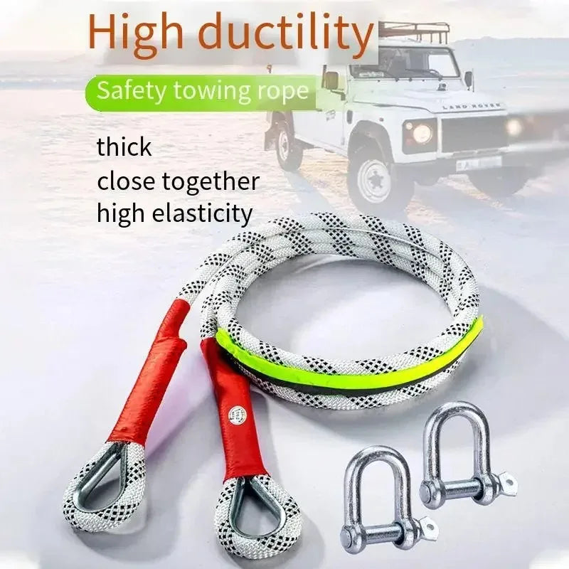Car Tow Strap 3M 5Tons Outdoor Emergency Tow Ropes Off Road 4x4 Accessories Nylon Emergency Rescue Trailer Straps Pulling Ropes Zpaxo