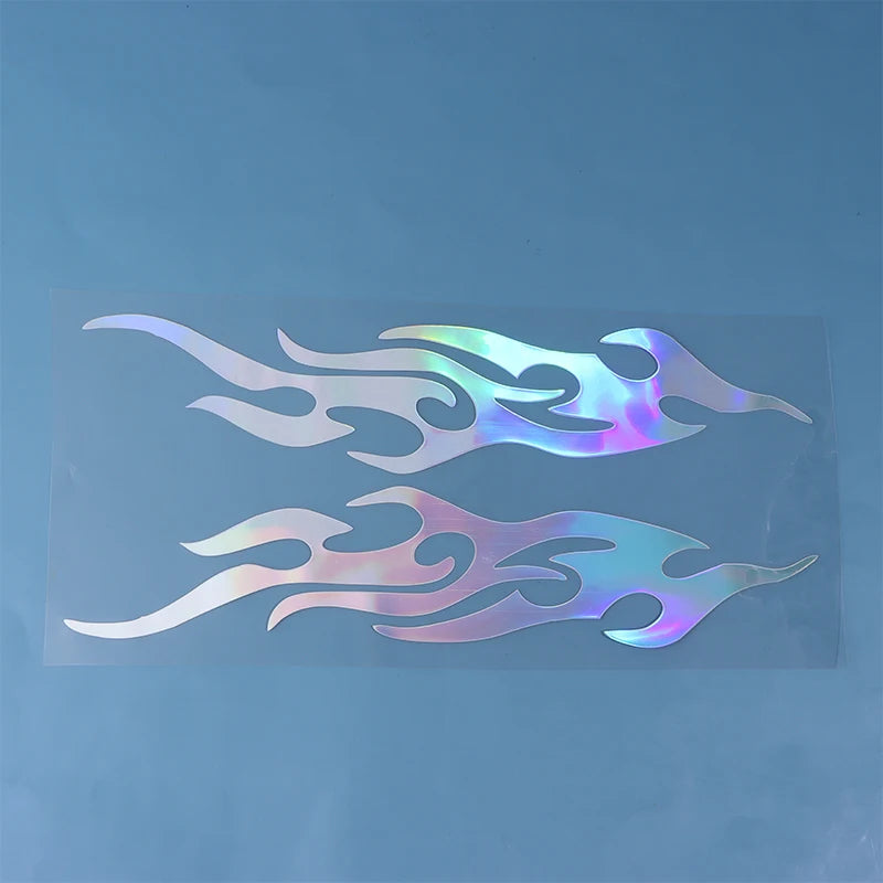 Flame Reflective Car & Moto Body Decal Stickers – 29cm Pair
