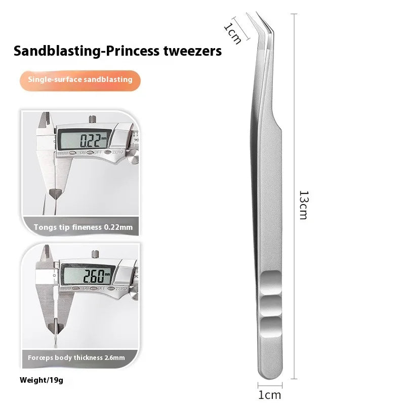 Precision Eyelash Tweezers Professional Beauty Grafting Zpaxo 04 Princess