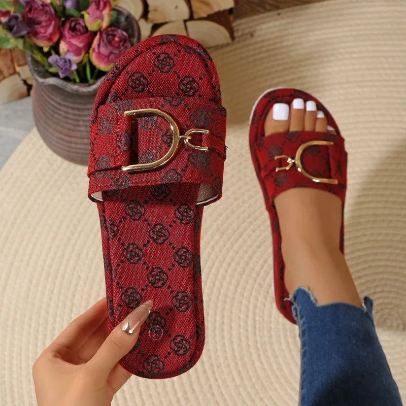 Women's Platform Slippers Trend Slides Women Designer Flat Sandals Zpaxo