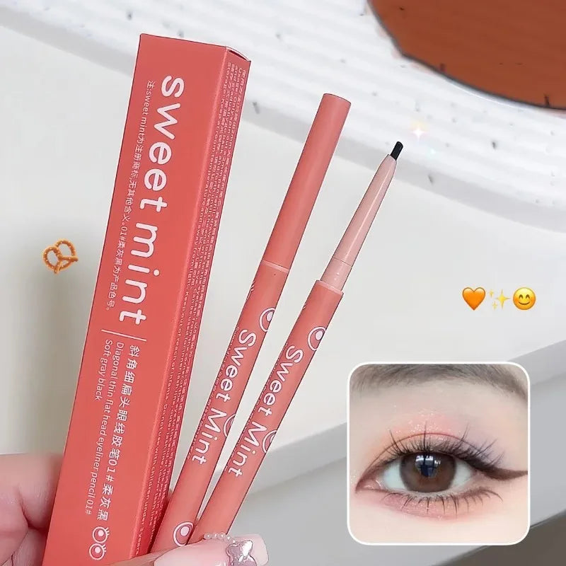 Red Brown Eyeliner Pencil Waterproof Long Lasting Matte Black Easy