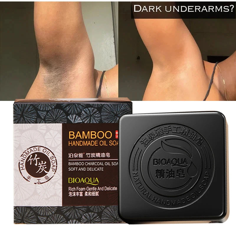 Bamboo Charcoal Handmade Soap – Deep Cleanse & Oil Control Charcoal Cleansing Soap Zpaxo