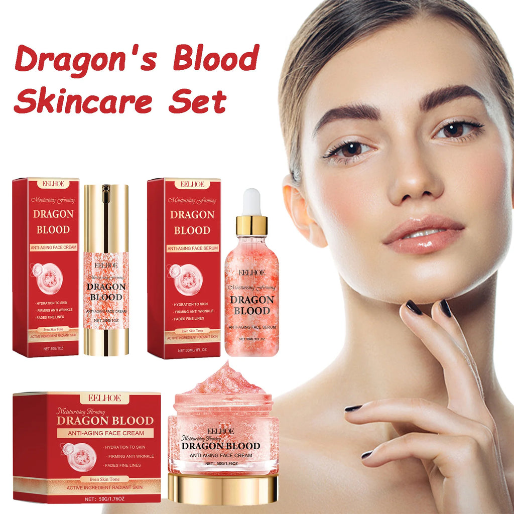 EELHOE Dragon's Blood Anti-Aging Skincare Set | Serum & Cream Anti-Aging Skincare Set Zpaxo