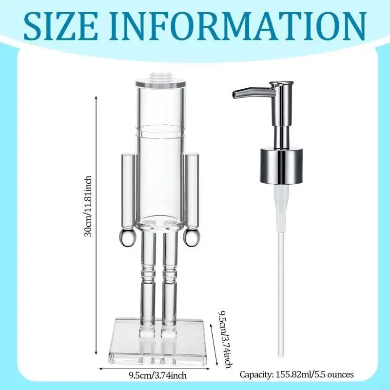 Festival Nutcrackers Liquid Soap Dispenser Pump Design Visible Bottle