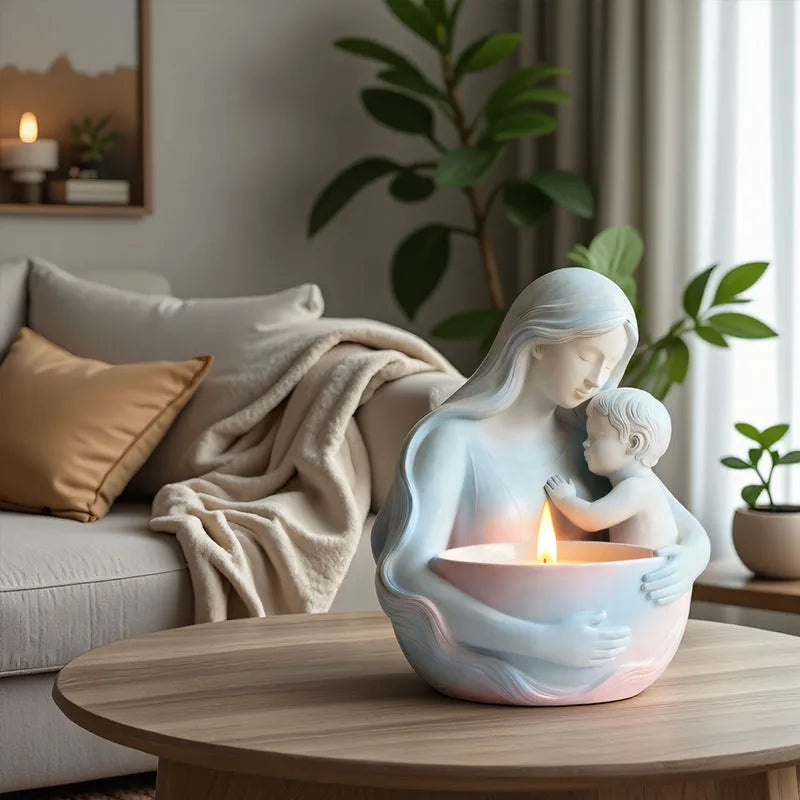 Mother & Child Silicone Mold – DIY Candle, Flower Pot & Gypsum