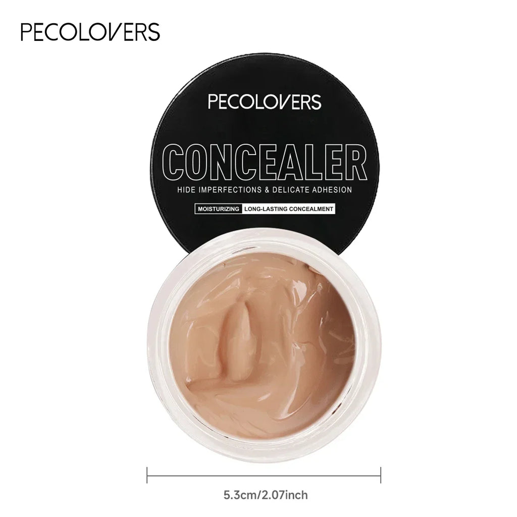 1Pc Pecolovers Waterproof & Sweatproof Concealer Cream, Long-Lasting Foundation Paste, Natural Finish, Full Coverage Zpaxo