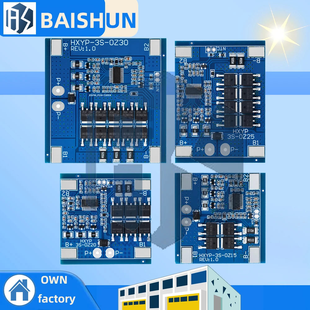 3S 15A 20A BMS Protection Board 11 1V 12 6V Li-ion Battery Module Zpaxo