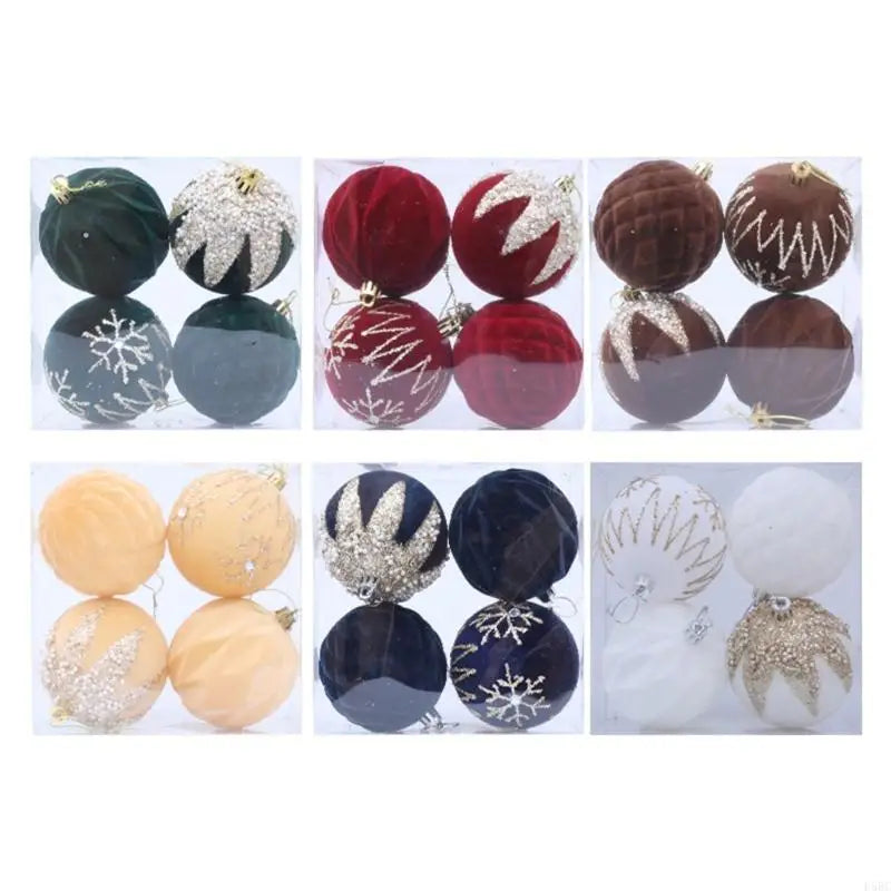 Shimmering Christmas Baubles Shatterproof Ball Hangings Ornament Tree