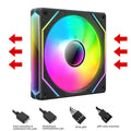 Cooling Fan 4 4th Generation 5v3 Pin ARGB PWM Double Sided Lens Zpaxo Black positive WHITE RGB
