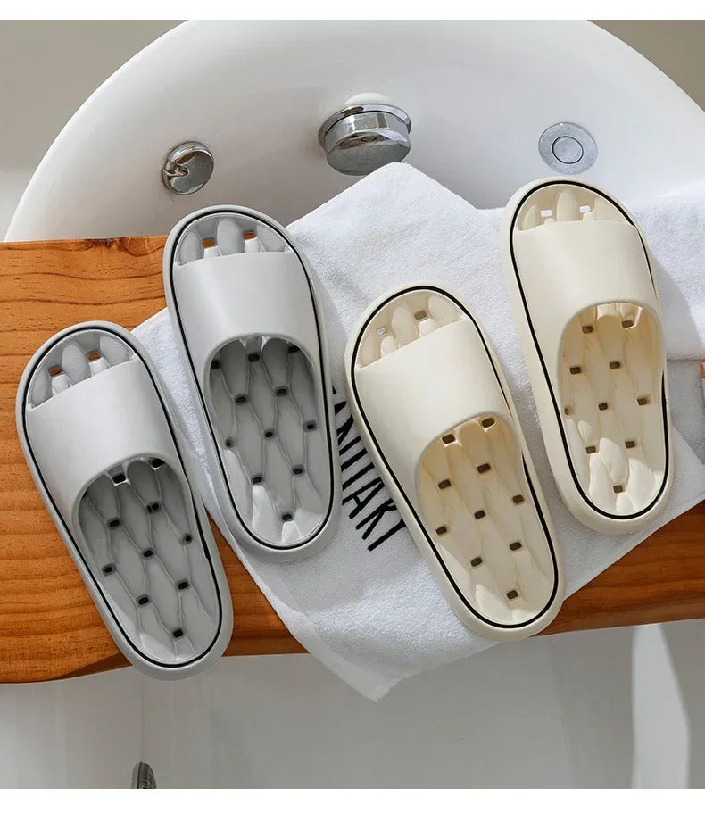 Anti-slip Silent Durable Home Bathroom Men's Women's Slippers Feeling