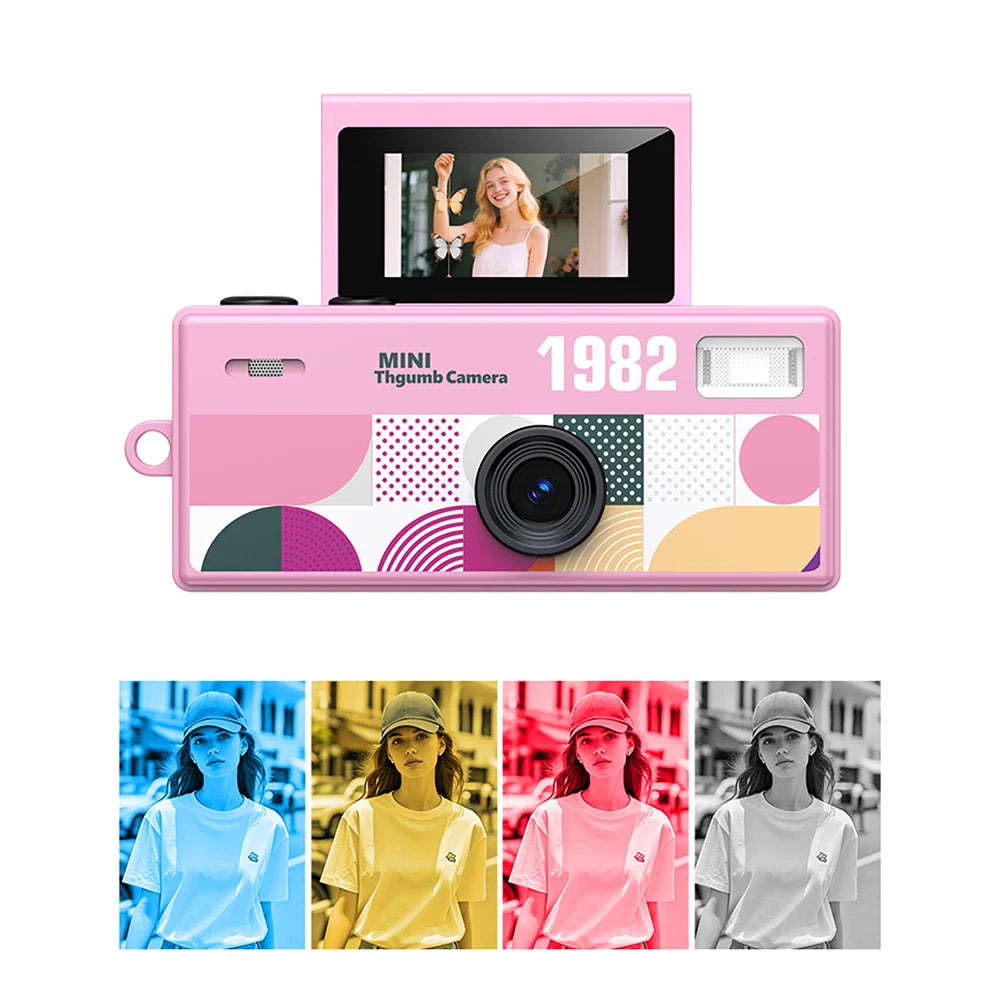 1080P HD Retro Thumb Camera with 180° Flip Screen Wearable Portable Mini Keychain Camera for Outdoor Travel Photography 2026 NEW Zpaxo