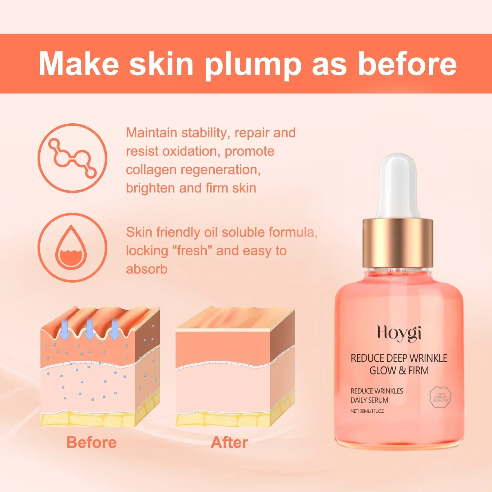 Hoygi Rose Vitamin C Serum – Anti-Aging, Pores & Brightening Face Serum Zpaxo