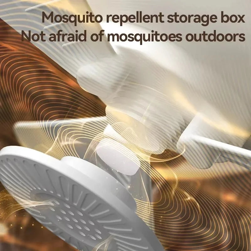 2026 New Portable Rechargeable Ceiling Fan Wireless USB Hanging Fan for Student Dorm Bed Outdoor Camping Zpaxo